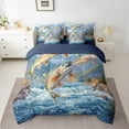 thumbnail image 2 of Erosebridal Bass Fish Bedding Twin Size, Hunting Fishing Bedding Sets Twin Size, Rustic Animal Decor, Reversible 7-Piece, 2 of 5