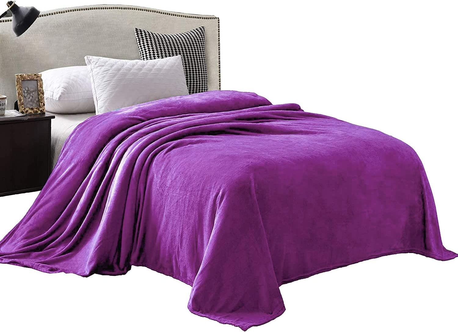 Exclusivo Mezcla Twin Size Flannel Fleece Velvet Plush Bed Blanket as