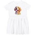 thumbnail image 3 of Inktastic Golden Retriever Watercolor Girls Toddler Dress, 3 of 5