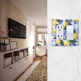thumbnail image 5 of Yayeee Rocker Switch Wall Plate 2-Gang 4.7"x4.6" Home Decorative Outlet Cover, Cartoon Lemon Leaves, 5 of 6