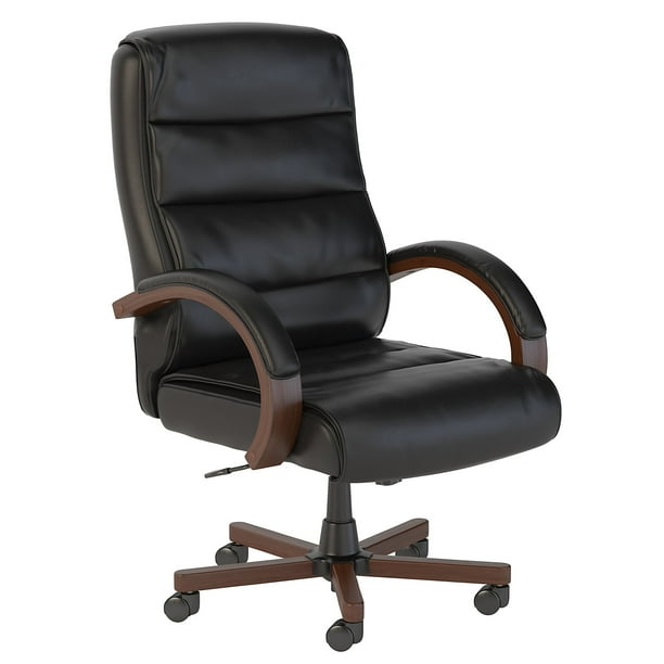 CH1501BLL03 Bush Business Furniture Black Leather Soft Sense High Back
