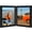 Black-8x10, variant on 10x8 Double Picture Frame Hinged 2 Photo Frames Black