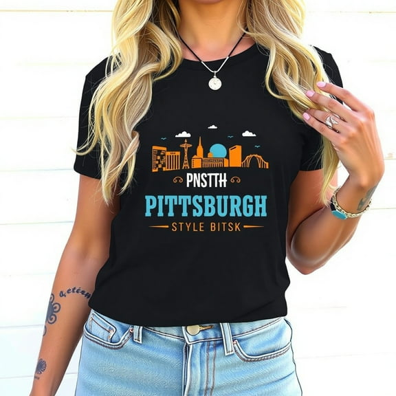 Stylish Pittsburgh Graphic T-Shirt - Unique PNSTTH Design