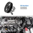 thumbnail image 3 of Power Steering Pump for Jeep Wrangler 2007-2011 Aluminum Alloy SNo.52059899AE/53032956AA with Pulley, 3 of 6
