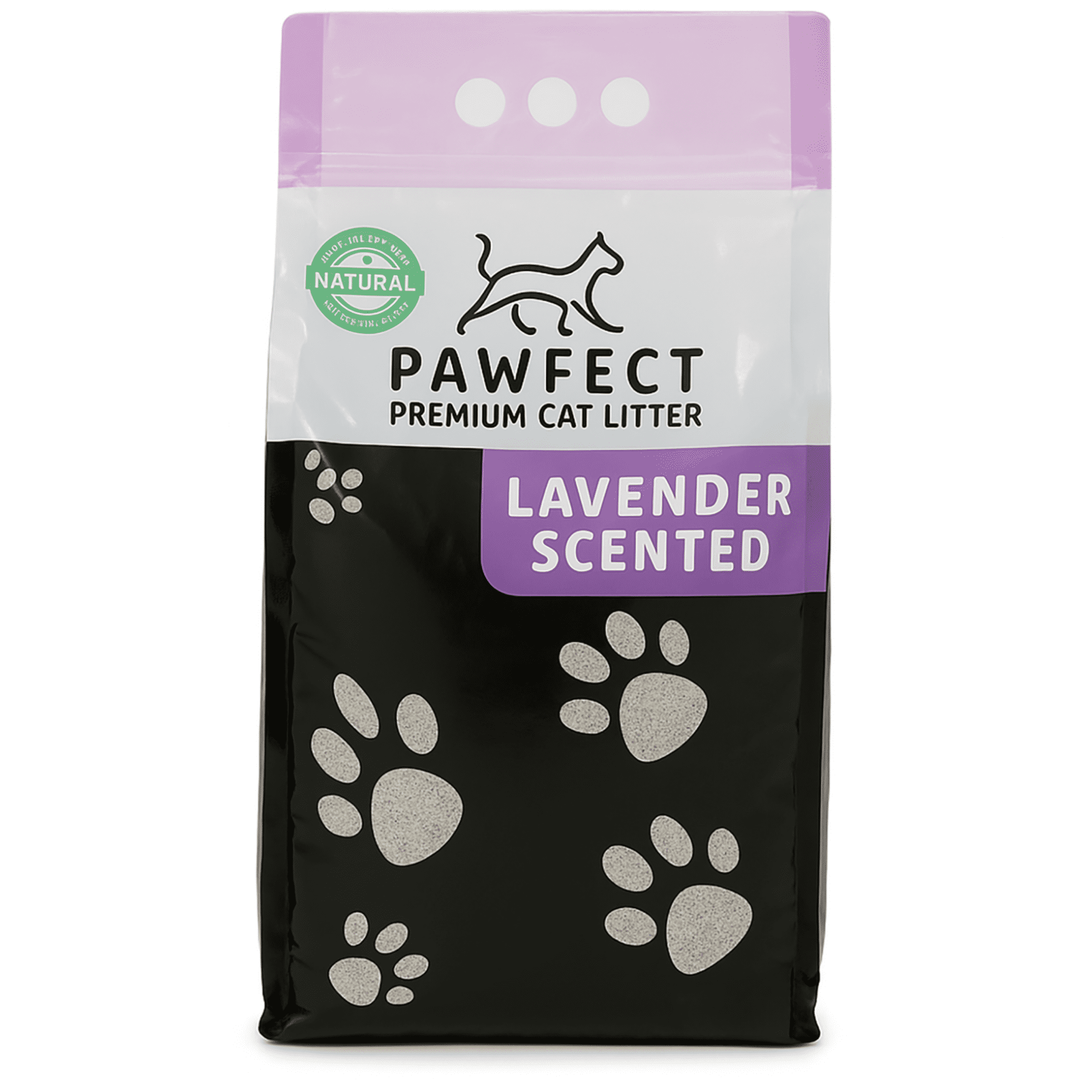 PAWFECT Premium Lavender Scented Clumping Cat Litter – 17.2 lb / 9L, Low Dust, Lightweight, Odor Control, Multi-Cat Friendly