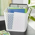 thumbnail image 2 of Mainstays Cube White Decorative Plastic Storage Basket, 13 in x 11 in, 2 of 5