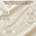 thumbnail image 4 of Miallo Gold Leaf Bridal Hair Vine - Pearl Wedding Headpiece for Bride & Bridesmaids - Flexible Floral Hair Accessories for Women, 4 of 8