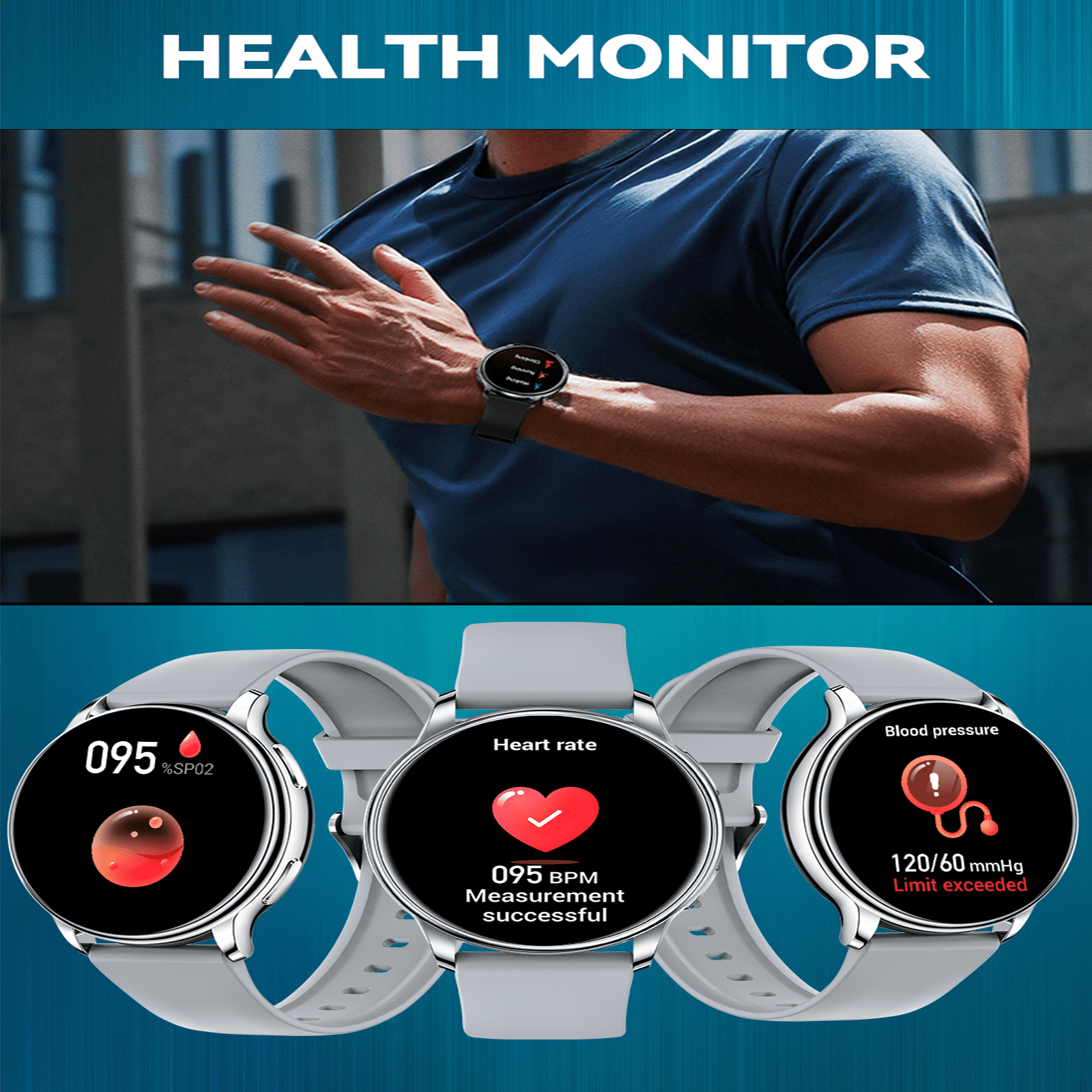 EIGIIS Smartwatch for Men Women 1.32” HD Touch Screen Fitness Trackers Watch with Bluetooth Calling Heart Rate Detection Sleep Temperature Monitor Step Counter Watch for iOS Android