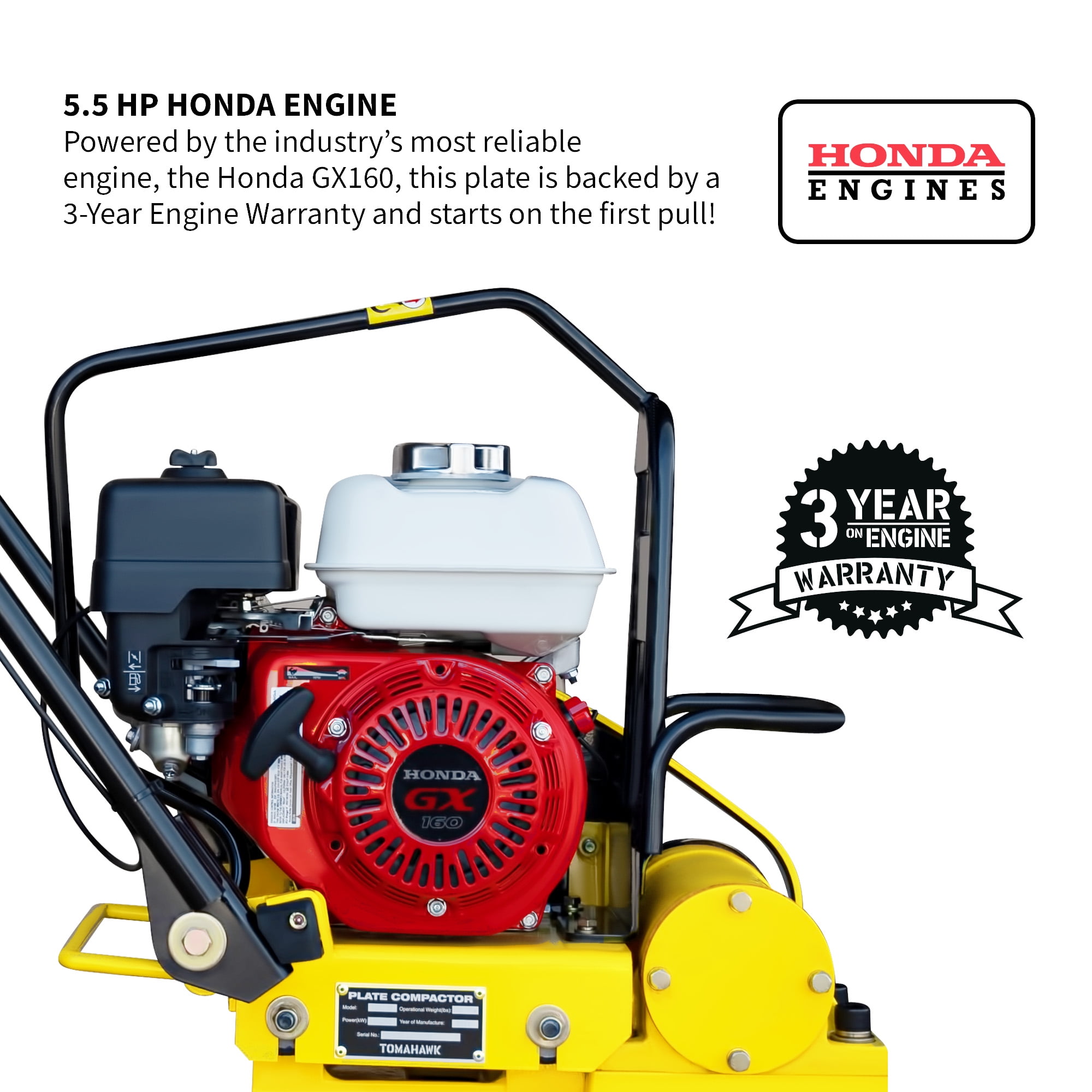 Tomahawk Power 5.5 HP Honda Paver Roller Compactor 17x12 for India | Ubuy