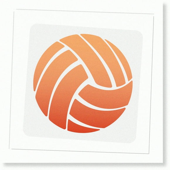 Reusable Volleyball Painting Templates - 11.8x11.8 inch Plastic Decorations for Wood, Floor, Wall, and Fabric