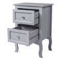 thumbnail image 5 of UBesGoo 2pcs White Nightstand with 2 Drawer, Farmhouse Cute Bed Side Table for Small Spaces, Gray, 5 of 11