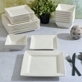 thumbnail image 2 of Gibson Home Everyday Hard Square 24 Piece Porcelain Dinnerware Set, 2 of 5