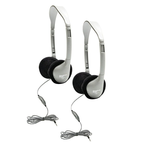 Hamilton Buhl HamiltonBuhl SchoolMate On-Ear Stereo Headphone with In-Line Volume Control Pack of 2
