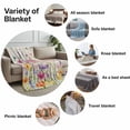 thumbnail image 5 of Flannel Fleece Throw Blanket Vintage Country Flower Lightweight Soft Plush Blankets,Pastoral Floral Bird Cozy Warm Throw Blanket for Couch Sofa Bed Car Office 40x50in, 5 of 9