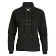 thumbnail image 3 of Boxercraft BW5401 Ladies Ls Lace Up Pullover-Black-2XL, 3 of 4