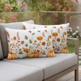 thumbnail image 3 of Outdoor Pillow Covers 20x12 Set of 2, Orange Green Fall Waterproof Patio Throw Pillow Covers for Couch Sofa Chair, Thanksgiving Pumpkins Maple Leaf Decorative Pillowcases for Throw Pillows, 3 of 9
