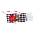 thumbnail image 4 of Wine Bottle Bag, Washable Square Grid Design Comfortable Feeling Lightweight Reusable Wine Bottle Cover  For Bar For Party For Home For Villa Black White Grid, 4 of 8