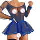 thumbnail image 5 of Gibobby Lenceria para mujer sexy Lencería de encaje sexy para mujer Vestido de ropa interior de lencería de de malla sexy(Azul XL), 5 of 5