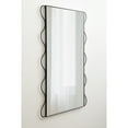 thumbnail image 2 of Kate and Laurel Wriggle Modern Scalloped Rectangle Mirror, 24 x 36, Black, Decorative Wavy Mirror with Unique Rippled Edge for Use as Contemporary Bathroom Vanity Mirror, 2 of 8