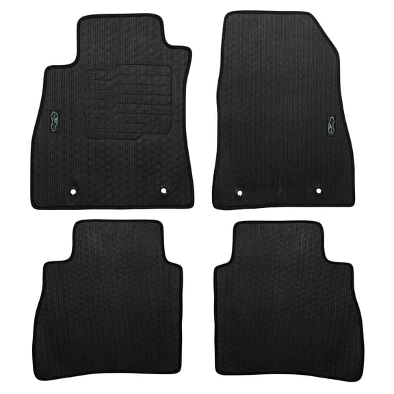 ecoMats Floor Mats for 2013 to 2019 Nissan Sentra with Safety Locks - All-Weather - Front and Rear - Black