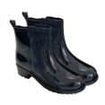 thumbnail image 2 of Botas de lluvia cortas PVC impermeable resistente al desgaste suela antideslizante zapatos de lluvia simples para mujer negro 38, 2 of 12
