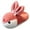 Red, variant on Otqutp Kids Toddler Bunny Slippers Boys Girls Cute Animal Indoor House Shoes Non-Slip Slippers Warm Plush Fuzzy Shoes