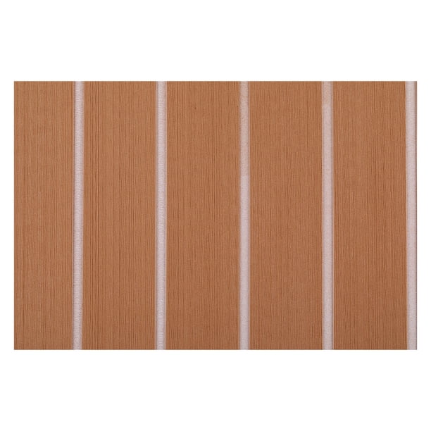 Toystoory Sábana de teca para barco, cojín para suelo de cubierta de barco de crucero RV, alfombrilla para suelo marino a rayas de espuma autoadhesiva, Deportes acuáticos Marrón Toystoory OD031709-02B