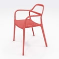 thumbnail image 2 of Olio Designs Dali Plastic Indoor-Outdoor Dining Arm Chair in Poppy, 2 of 8