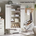 thumbnail image 3 of ACCOHOHO Pantry Cabinet, 72" Tall Farmhouse Storage Cabinet with Adjustable Shelves & 1 Drawer for for Kitchen, Dining Room, White, 3 of 7