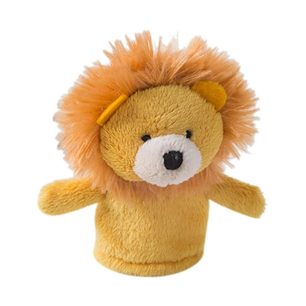 Juguetes de Peluche Hugo Simulación de Tiempo de Cuentos León Naranja Marionetas de dedo Animales Juguetes