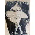 thumbnail image 2 of Modigliani, Amedeo 19x24 Gold Ornate Wood Framed with Double Matting Museum Art Print Titled - Dancer, 2 of 4