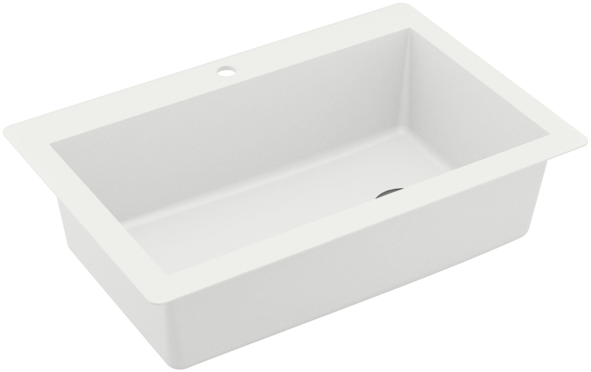 Karran QT-670 Drop-In Quartz Composite 33 in. 1-Hole Single Bowl Kitchen Sink in Brown