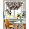 thumbnail image 3 of Waterfall Valances for Windows, Farm Plaid Kitchen Sheer Valance Curtains, West Texas Star Rustic Farmhouse Black Brown Rod Pocket Elegant Swag Valances for Living Room Bedroom, 47.2"x38.5", 1 Panel, 3 of 8