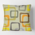 thumbnail image 2 of Designart Retro Square Design VII' Mid-Century Modern Throw Pillow - 16x16, 2 of 2