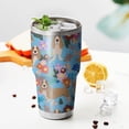 thumbnail image 3 of 30oz Basset Hound Dog and Flower Tumblers Stainless Steel Tumbler with Lid and Straw,Vacuum Insulated Double Wall Travel Tumbler Cups Mug with Cleaning Brush for Coffee,Tea, 3 of 7
