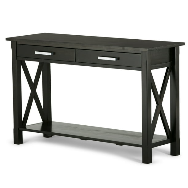 Max Providence Solid Wood 47 Inch Wide, Black Contemporary Sofa Table