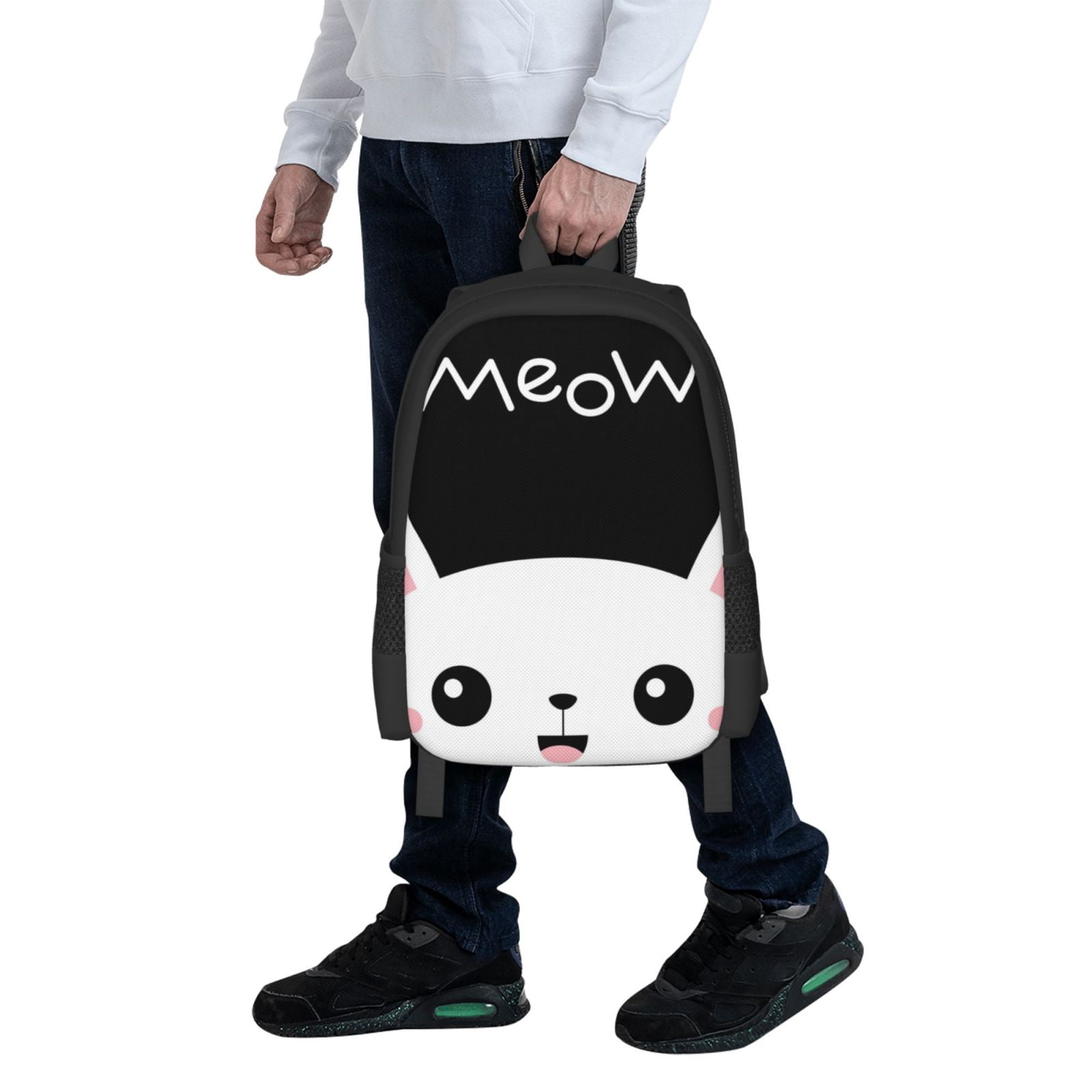 Ratiio Cat Meow Backpack for Men and Women - Durable 600D Oxford Cloth -Large Capacity, Water-Resistant School, Travel, and Hiking Bag
