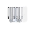 thumbnail image 3 of Silver Heavy Duty Plastic Two Chamber Wall Mount Soap Dispenser, 3 of 8