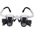 thumbnail image 1 of Head Mount 2led Lights Magnifer, Hands Free, Dual-lens Jeweler Repair, 1 of 5