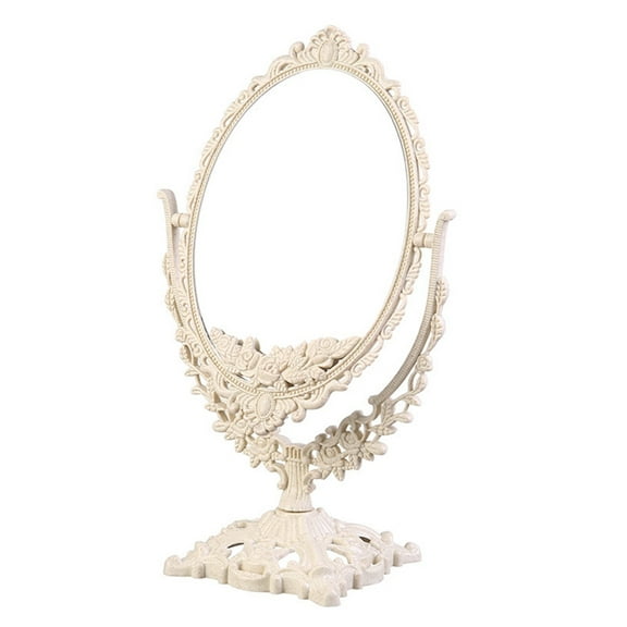 Aellinatey Double Side Mirror Oval Shape Mirror Table Mirror Cosmetic Mirror