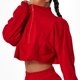 thumbnail image 1 of Sudadera de mujer Manga larga Cuello alto Suelto Deportivo Casual Transpirable Blusa con cremallera para exteriores Rojo S, 1 of 5