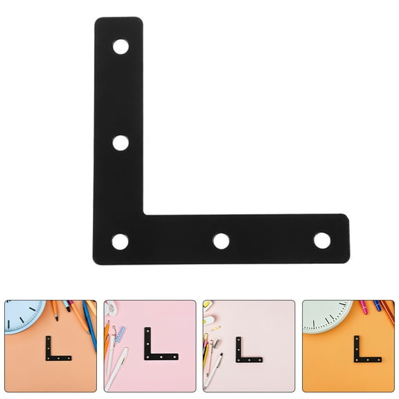 GOOHOCHY 15pcs L-Shaped Metal Corner Brackets 90 Degree Wood Furniture Braces for Shelves, Cabinets, Tables, Chairs, and Wood Boards