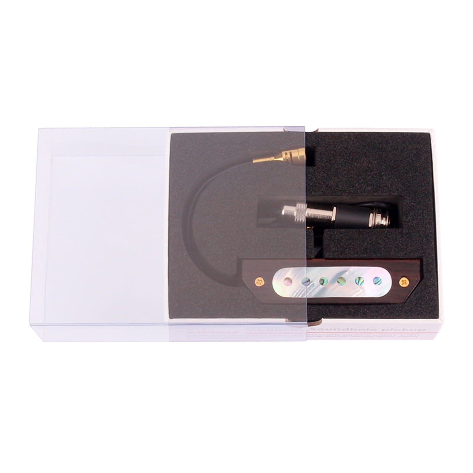 Guitar Sound Hole Pickup Acoustic Electric Transducer Preamplifier Pickup with Long Cable for Acoustic Guitars