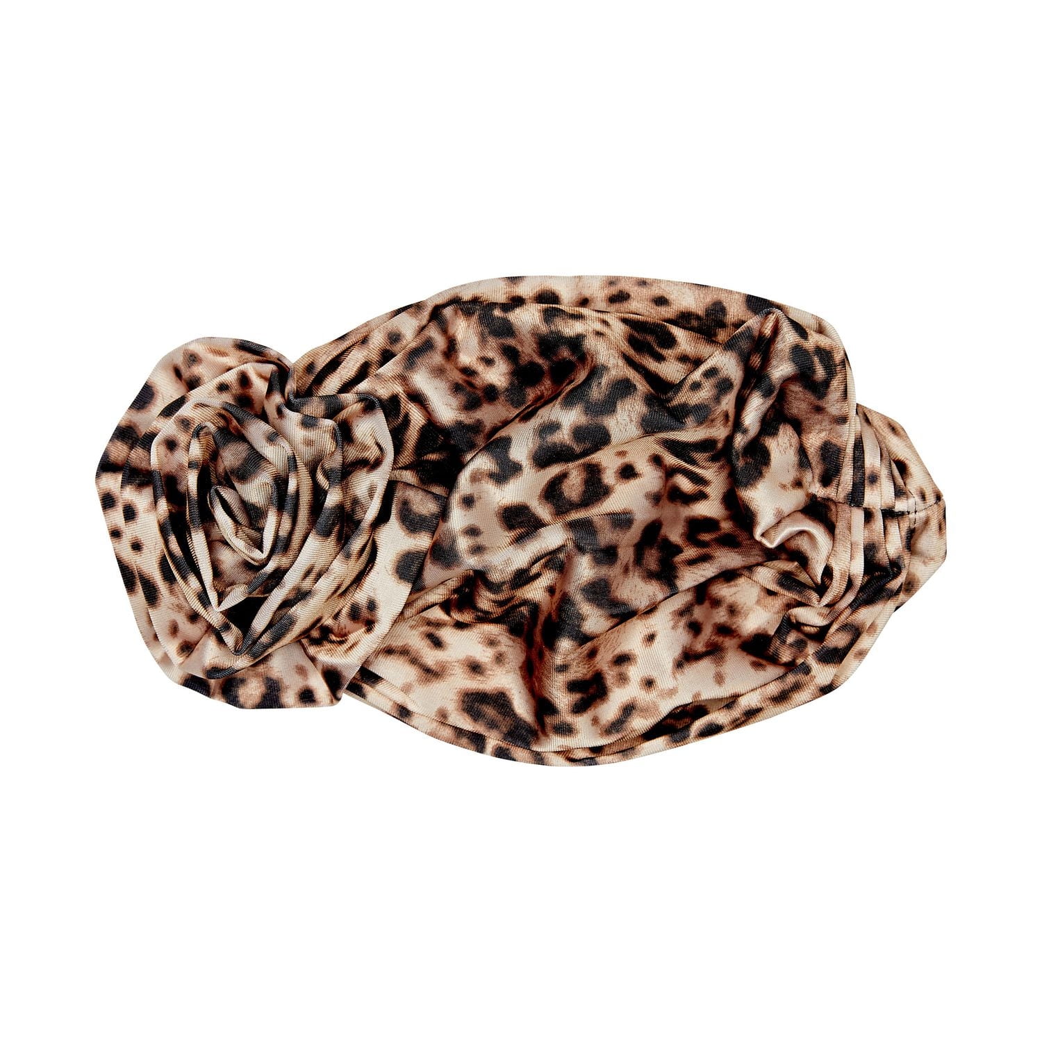 KISS - Turban pré-attaché avec boucle sur le dessus Colors & Care - Léopard Turban pré-attaché.