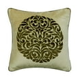 thumbnail image 1 of The HomeCentric Pillow Covers With Zippers, Green Pack of 2, 18"x18" Throw Pillow Cover For Sofa, Velvet Applique Pillowcase With Zipper, Floral Pattern Contemporary Easter - Olive Scent, 1 of 3