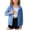 01 Blue, variant on Girls Color Block UPF50+ Sun Shirt Zip Up Lightweight Summer Loose Sun Protection Jackets for 3-15 Years