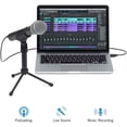 thumbnail image 2 of Samson Technologies Q2U Paquete de grabación y podcasting con micrófono dinámico USB/XLR (incluye clip para micrófono, soporte de escritorio, parabrisas y cables), plateado, 2 of 5