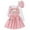 Pink, variant on Bearichfupo Toddler Girls Long Sleeve Flower Tops And Dress Hat 3PCS Outfits Clothes Set For Children Kids Winter FallClothes,Girls' Skirt Sets Sizes 3-4 Years