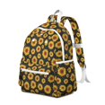 thumbnail image 2 of Black Sunflower Backpack for School,Cute School Bag,Schoolbag with Adjustable Shoulder Straps & Padded Back,13.4"x11"x4.7", 2 of 6
