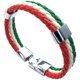 thumbnail image 2 of 3 pulseras de joyería, brazalete con bandera italiana, aleación de cuero, para hombre y mujer, verde, blanco y rojo (ancho 14, 2 of 3